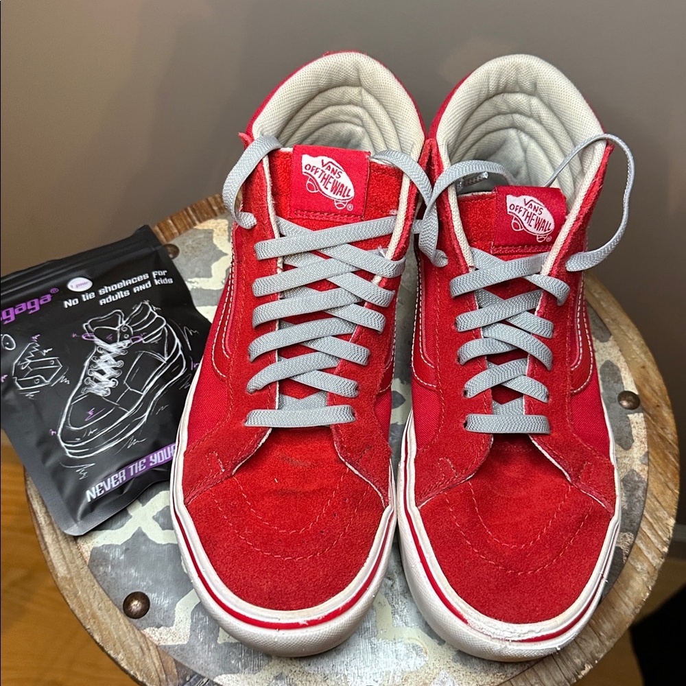 Vans ComfyCush Sk8-Hi Sneakers High Top Skate Shoes Racing Red size 6.5